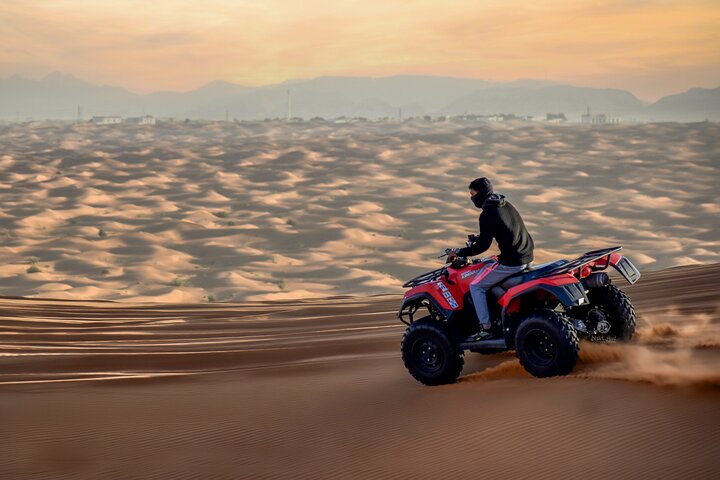 30Mins Quad Bike Red Dunes Desert Safari  BBQ Dinner